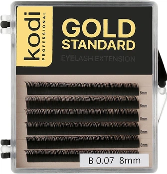 Накладные ресницы Gold Standart B 0.07 (6 рядов: 8 мм) - Kodi Professional 1уп (1уп) (973395-1241426-2)