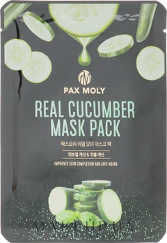 Тканинна маска для обличчя з екстрактом огірка Pax Moly Real Cucumber Mask Pack 25ml (25 мл) (910095-859634-2)