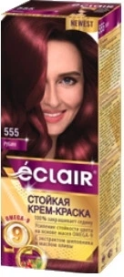 Крем-фарба для волосся - Eclair Omega 9 Hair Color 555 - Рубін (936203-1191349-2)