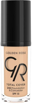 Тональний крем-коректор - Golden Rose Total Cover 2in1 Foundation & Concealer 02 (30ml) (972177-1238869-2)