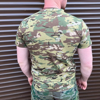 Тактическая камуфляжная футболка Мультикам (Размер 58)