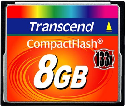 Карта памяти CompactFlash 8GB Transcend 133X (TS8GCF133)