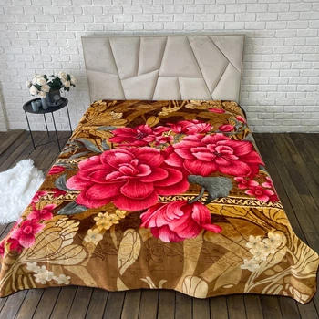 Плед покрывало на кровать Cappone Камелия 200х240 см, вес 3,5 кг