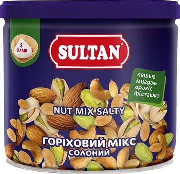 Горіховий микс Sultan смажений солоний З/Б 120 г