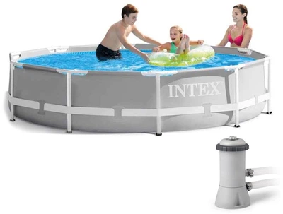 Басейн каркасний круглий Intex 366 х 76 см з фільтром насосом (6941057414317)