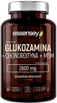 Kompleks witaminowy Essensey Glukozamina + Chondroityna + MSM 120 kapsułek (5902114043506)