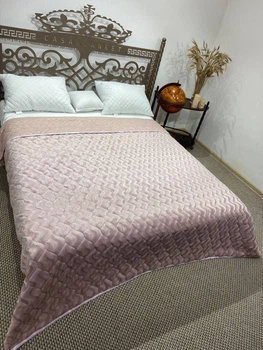 Покривало Норка Casablanket з наволочками 210X230см Розовий