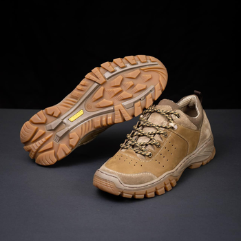 Кросівки койот шкіряні чоловічі (38-48 г) Взуття тактичне трекінгове Літні для ЗСУ 45