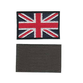 Шеврон патч на липучке Флаг Британский цветной с черной рамкой, 5см*8см, Светлана-К