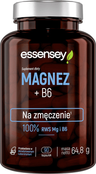 Магній з вітаміном B6 Essensey Magnez + B6 90 капсул (5902114043117)