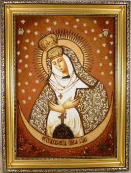 Икона из янтаря Остробрамская Богородица Prezent Матерь Божья и-151 30*40 см