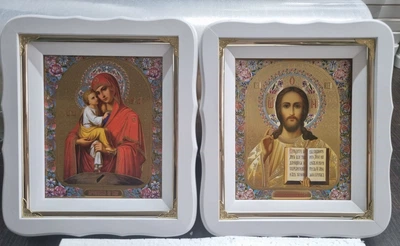 Иконы для венчания молодых, венчальная пара Спаситель и Пр.Богородица Почаевская