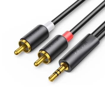 Кабель UGREEN AV195 3.5mm Male to 2xRCA Male 1m Black (90245)