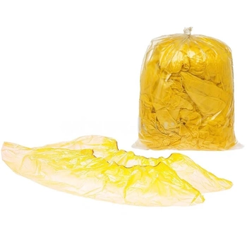 Бахіли поліетиленові одноразові медичні 3 г/пара жовті 100 шт