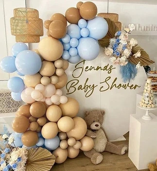 Арка из шаров "Beige&blue arch", набор - 110 шт., Италия