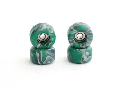 Колеса для фингерборда с подшипниками Just Skate Swirl Green