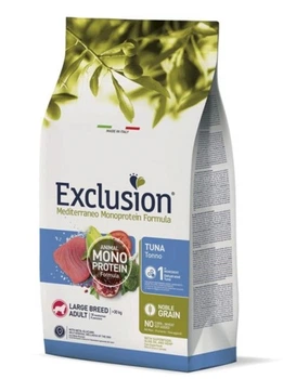 Повнораціонний сухий корм Exclusion Adult Tuna Large Breed
