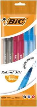 Набір кулькових ручок BIC Round Stic Асорті 6 шт (3086123395978)