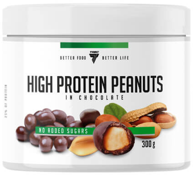 Арахіс у шоколаді з високим вмістом білка Trec Nutrition High Protein Peanuts In Chocolate 300 г (5902114041427)