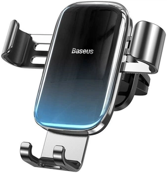 Автодержатель в авто для мобильных на дефлектор Glaze Gravity Car Mount Black, Baseus (SUYL-LG01)