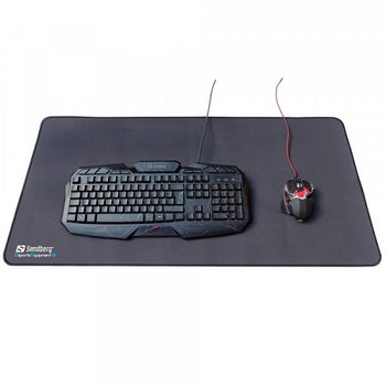 Игровая поверхность Sandberg 520-27 Gamer Desk Pad XXXL Black 900x450x4мм резина/ткань