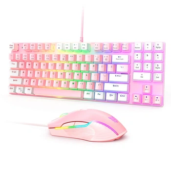 Комплект игровой клавиатура / мышь Gaming Combo 2in1 ONIKUMA G26 + CW916 (Keyboard ENG раскладка/Mouse) pink