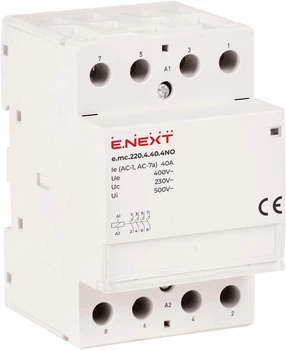 Контактор модульний 4P 40A 4NO 220V [p005007] e.mc.220.4.40.4NO E.NEXT