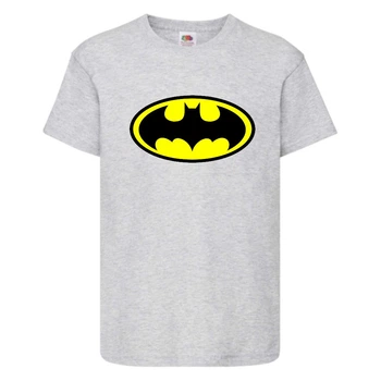 Футболка детская Марвел (Marvel & DC) серая (batman-gray) 152 см
