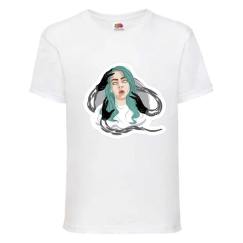 Футболка Билли Айлиш (Billie Eilish wh-8) белая 140 см