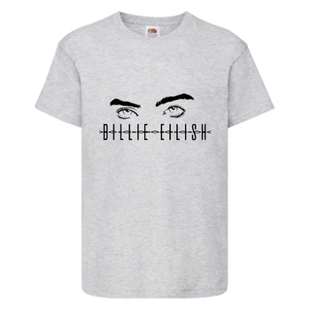 Футболка Билли Айлиш (Billie Eilish gr-5) серая 152 см