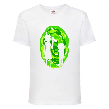 Футболка Рик и Морти 10 (Rick and Morty) белая 152 см