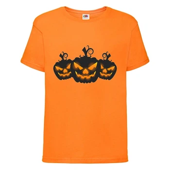 Футболка дитяча Хеллоуїн (Halloween) помаранчева (halloween-014-orange) 140 см