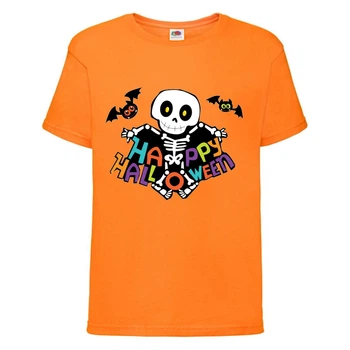 Футболка дитяча Хеллоуїн (Halloween) помаранчева (halloween-03-orange) 104 см