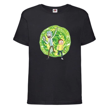Футболка Рик и Морти 6 (Rick and Morty) черная 116 см