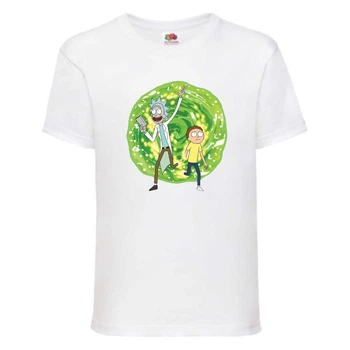 Футболка Рік і Морті 6 (Rick and Morty) біла 116 см