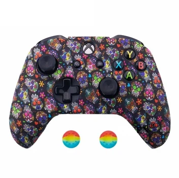 Чехол силиконовый для геймпада Xbox One - Colorfull skull