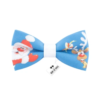 Бабочка Bow Tie House новогодняя с Дедом морозом и оленем 06949