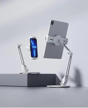Тримач для планшета або смартфона на металевій пластині LD 203D білий