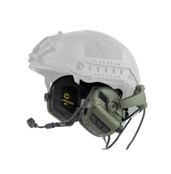 Активные наушники с микрофоном Earmor M32X Mark3 под шлем с шумоподавлением (Оливковый)