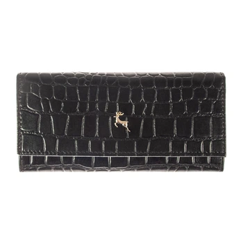 Женский кожаный кошелек Ashwood C05 Black (Черный)