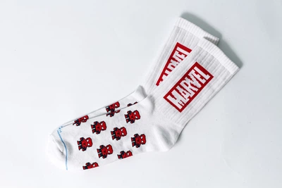 Шкарпетки LOMM Marvel. Людина-Павук білий, One size (37-43)