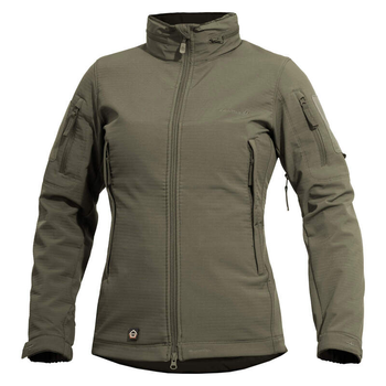 Мембранная тактическая женская куртка софтшелл Pentagon ARTAXES WOMAN K08011-W Medium, RAL7013 (Олива)