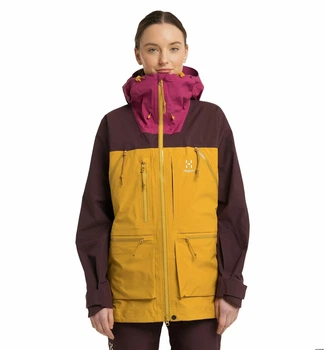 Куртка лижна Haglofs Vassi GTX Pro Jacket Women М жовта бордова