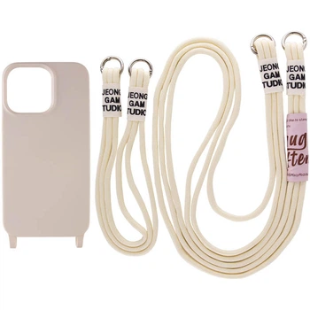 Противоударный Чехол TPU two straps California для Apple iPhone 13 Pro Max 6.7" /Antigue White