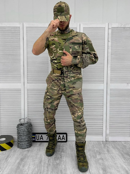 Тактический военный костюм Tactical ( Китель + Футболка + Штаны ), Камуфляж: Мультикам, Размер: XL