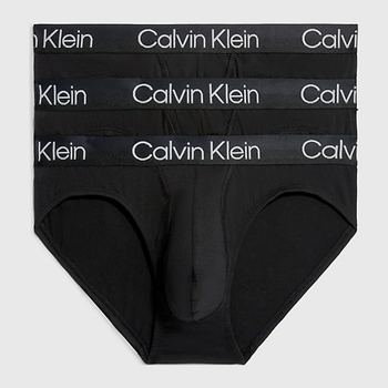 Набір трусів сліпи Calvin Klein Underwear Hip Brief 3Pk 000NB2969A-7V1 M 3 шт Чорний (8719854639138)