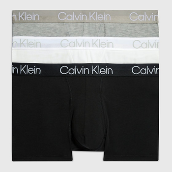 Calvin Klein Underwear Trunk 3 szt. 000NB2970A-UW5 L 3 szt. Czarny/Biały/Szary (8719854639695)