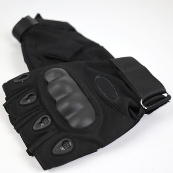 Тактические рукавицы Oakley без пальцев размер L Черные