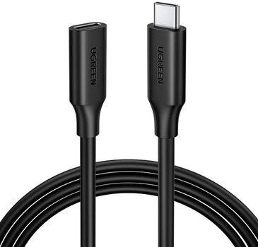 Кабель-удлитель Ugreen US353 USB 3.1 Gen 2 Type-C M-F 20В/5А 100Вт 10Гбит/с 1 м Black (10387)