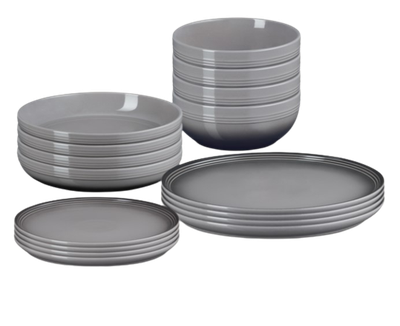 Столовий сервіз Le Creuset Coupe 16 предметів 4 персони Flint(le_dinnerware_set_g)